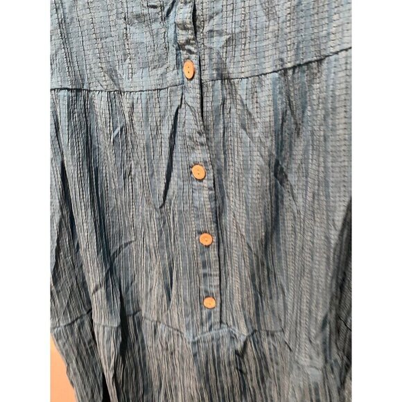 Teal Button Down Tiered Sundress 2XL NWT - Picture 3 of 4
